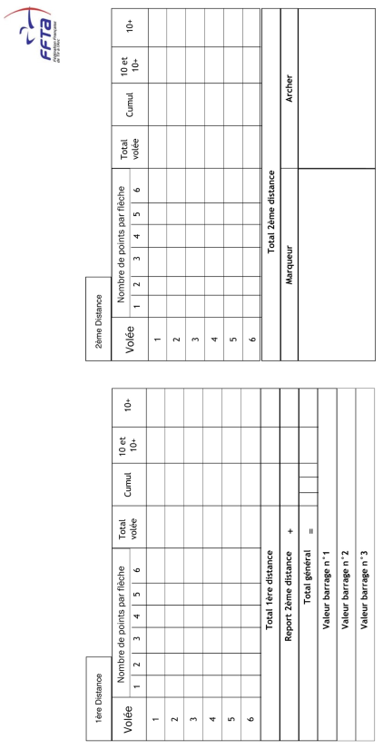 ÉPREUVE DE QUALIFICATION - FICHE DE MARQUE PAR ARCHER